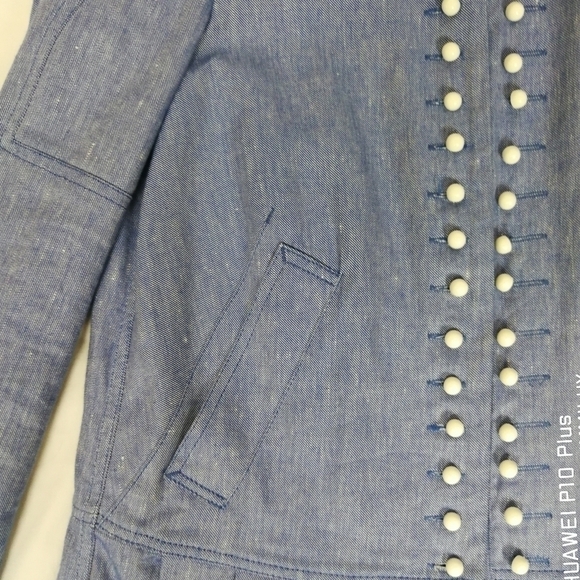 Vintage See By Chloe Sailor Chambray Denim Pleated Shirt Dress - Picture 2 of 9